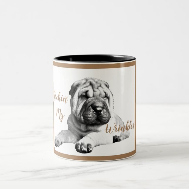 Caneca De Café Em Dois Tons Shar Pei Mug Incrível (Centro)