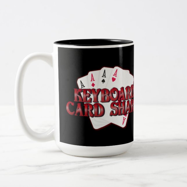 Caneca De Café Em Dois Tons Shark de placa de teclado (Esquerda)