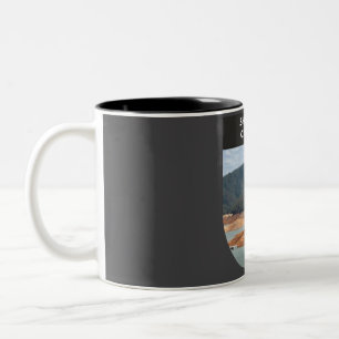 Caneca De Café Em Dois Tons Shasta Lake, Califórnia