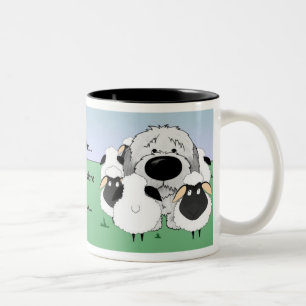 Caneca De Café Em Dois Tons Sheepdog inglês velho - rebanho de I