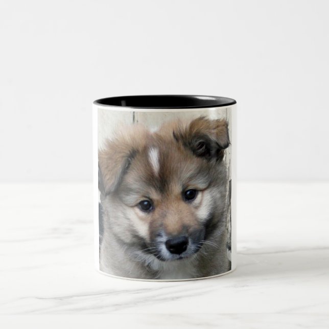 Caneca De Café Em Dois Tons Sheepdog Islandês 2014-0801 (Centro)