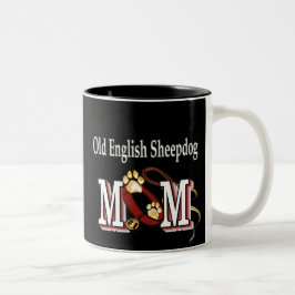 Caneca De Café Em Dois Tons Sheepdog Mãe Mug
