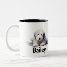 Sheepdog Watercolor Mug