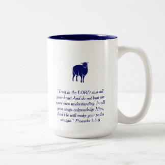 Caneca De Café Em Dois Tons SheepsFaith, Mug de Café de Dois Tons