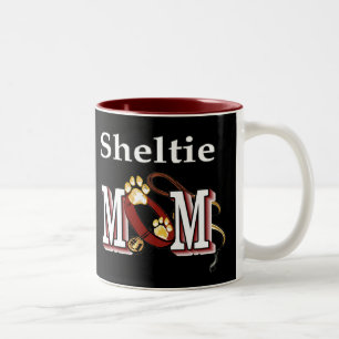 Caneca De Café Em Dois Tons Sheltie MOM Gifts