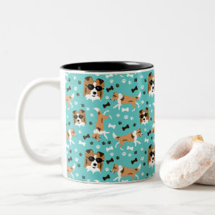 Caneca De Café Em Dois Tons Shelties Shetland Sheepdog Mini Collie Dog Dois-Pa