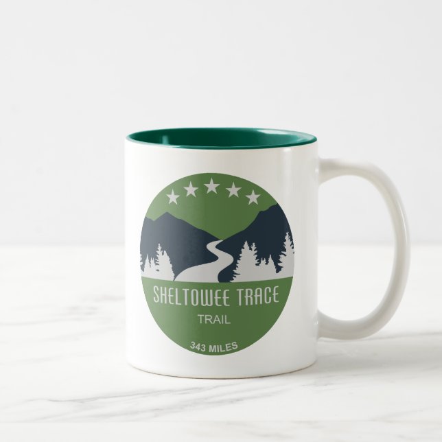 Caneca De Café Em Dois Tons Sheltowee Trace do Kentucky Tennessee (Direita)