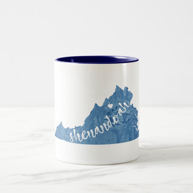 Caneca De Café Em Dois Tons Shenandoah National Park Virginia Wood Grain (Centro)
