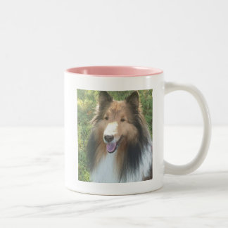Caneca De Café Em Dois Tons Shetland Sheepdog MÚG-CAFÉ-Bico-Tom