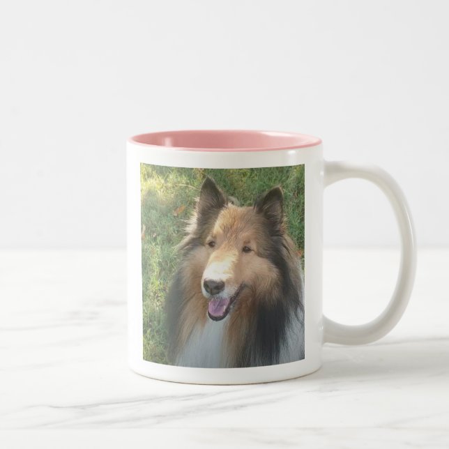 Caneca De Café Em Dois Tons Shetland Sheepdog MÚG-CAFÉ-Bico-Tom (Direita)