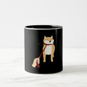 Caneca De Café Em Dois Tons Shiba inu   design engraçada para cães não