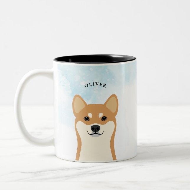 Caneca De Café Em Dois Tons Shiba Inu Mugs (Esquerda)