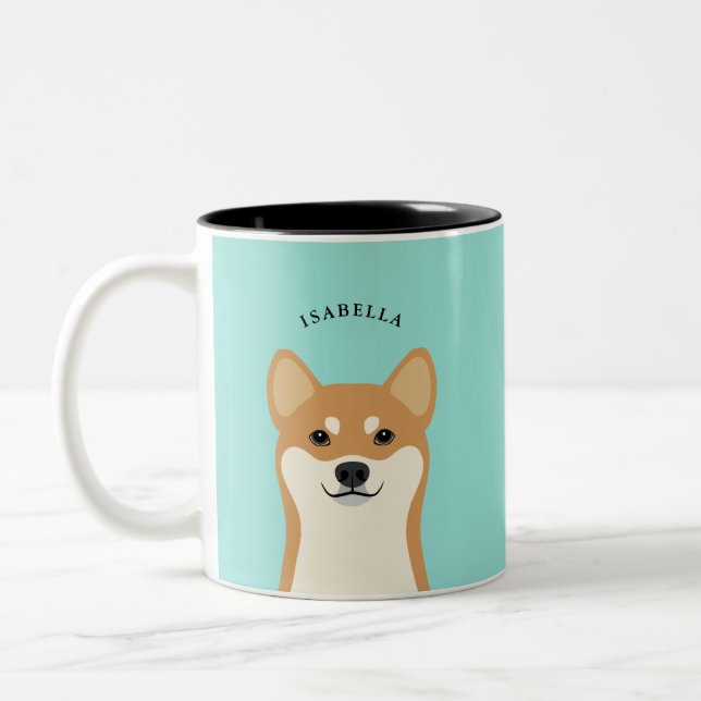 Caneca De Café Em Dois Tons Shiba Inu Mugs (Esquerda)