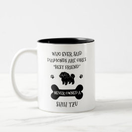Caneca De Café Em Dois Tons Shih Tzu Dog Melhor Amigo