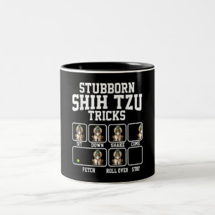 Caneca De Café Em Dois Tons Shih Tzu Gift Cachorros Teimosos Truques Cachorro