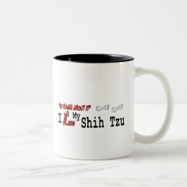Caneca De Café Em Dois Tons Shih Tzu (I Love)