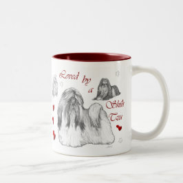 Caneca De Café Em Dois Tons Shih Tzu Lovers