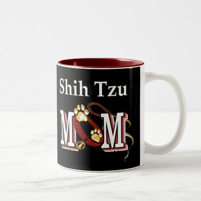 Caneca De Café Em Dois Tons Shih Tzu MOM Gifts (Direita)