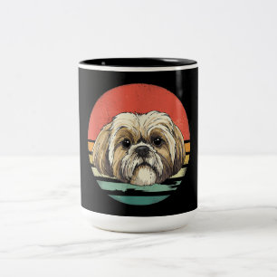 Caneca De Café Em Dois Tons Shih Tzu Presente De Sobrevivência De Cão Shih Tz