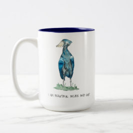 Caneca De Café Em Dois Tons Shoebill Stork Afirmou Mug De Café De Dois Tons