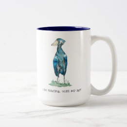 Caneca De Café Em Dois Tons Shoebill Stork Afirmou Mug De Café De Dois Tons
