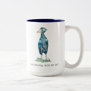 Caneca De Café Em Dois Tons Shoebill Stork Afirmou Mug De Café De Dois Tons