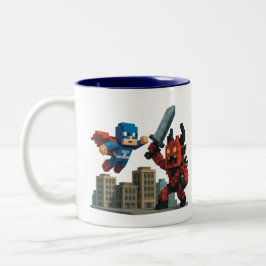 Caneca De Café Em Dois Tons Showdown Skyblade super-herói