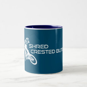Caneca De Café Em Dois Tons Shred Crested Butte Colorado Mountain Biking