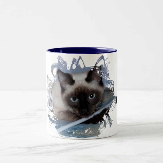 Caneca De Café Em Dois Tons Siamese brincalhão (Centro)