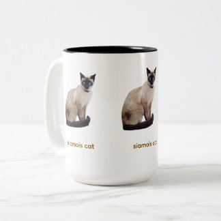 Caneca De Café Em Dois Tons siamois cat mug