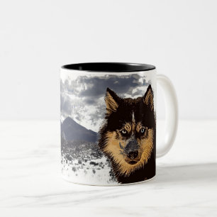 Caneca De Café Em Dois Tons Siberian Husky Coffee Mug
