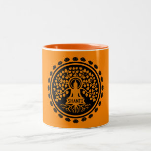 Caneca De Café Em Dois Tons Siddhartha Gautama, Arte Budista