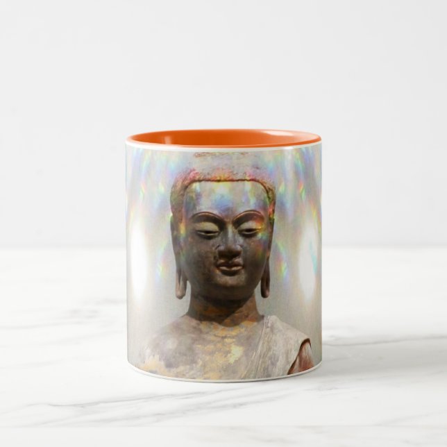 Caneca De Café Em Dois Tons Siddhartha Gautama Statue (Centro)