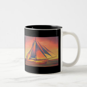 Caneca De Café Em Dois Tons Sienna Sails no Sunset
