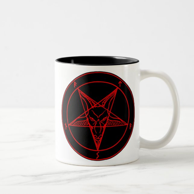 Caneca De Café Em Dois Tons SIGILO de BAPHOMET (Direita)