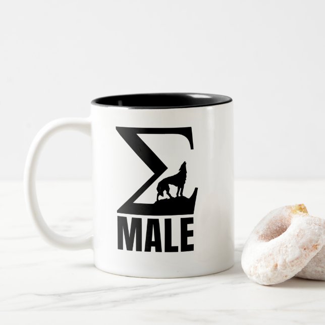 Caneca De Café Em Dois Tons Sigma Male (Com Donut)