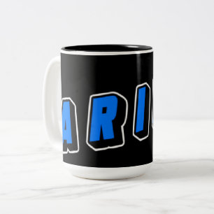 Caneca De Café Em Dois Tons Signo Zodiacal de Áries Para Amantes de Astronomia