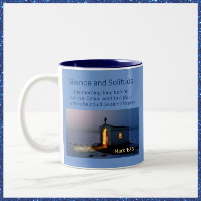 Caneca De Café Em Dois Tons Silêncio cristão e Mug de Capela de Solidão (Criador carregado)
