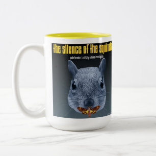 Caneca De Café Em Dois Tons Silêncio dos Esquilos - uma Paródia