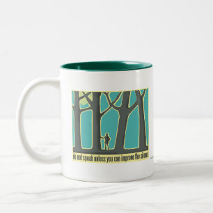 Caneca De Café Em Dois Tons Silêncio em Floresta