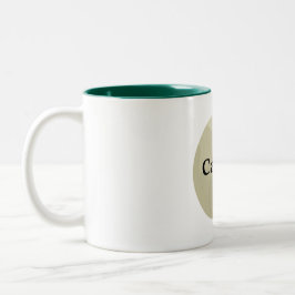 Caneca De Café Em Dois Tons Silhueta de Pai de Gato Minimalista Lua
