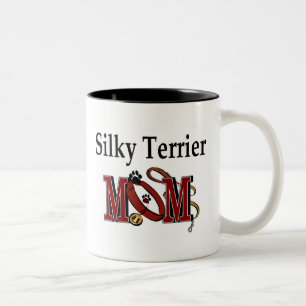 Caneca De Café Em Dois Tons Silky Terrier Mãe Mug