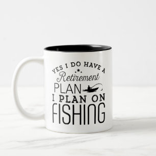 Caneca De Café Em Dois Tons Sim, eu tenho um plano de aposentadoria, eu planej