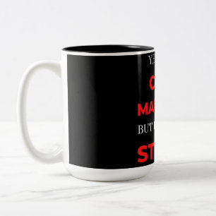 Caneca De Café Em Dois Tons Sim, sou gerente de casos, mas não consigo consert