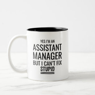 Caneca De Café Em Dois Tons Sim, sou um gerente assistente, mas não consigo c