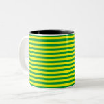 Caneca De Café Em Dois Tons Símbolo das faixas do país, em Macau, símbolo verd<br><div class="desc">Símbolo verde amarelo das faixas do país</div>