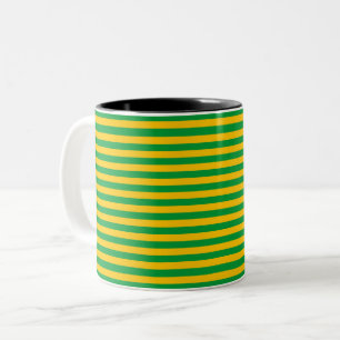Caneca De Café Em Dois Tons Símbolo de bandeira mauritana strips símbolo de pa