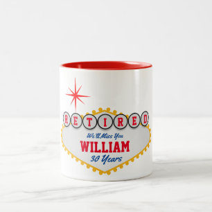 Caneca De Café Em Dois Tons Símbolo de estilo Las Vegas Personalizar aposentad