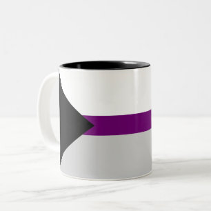 Caneca De Café Em Dois Tons Símbolo de sexualidade de bandeira demissexual ide