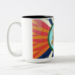 Caneca De Café Em Dois Tons Símbolo de Trinacria do la de Sicilia de Sicília